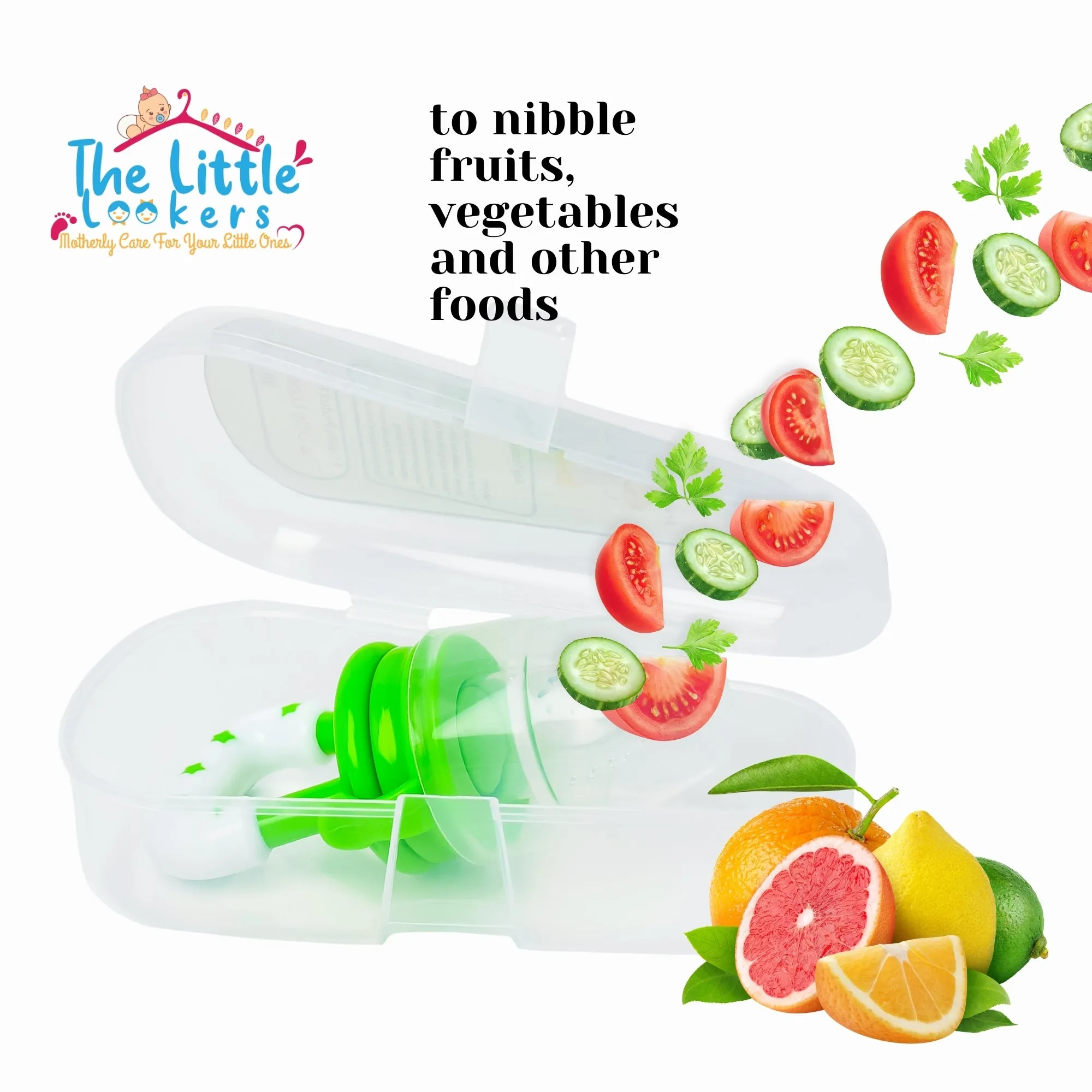 THE LITTLE LOOKERS Fruit/Food Feeder/Pacifier/Nibbler with Silicon Mesh in Box Packing