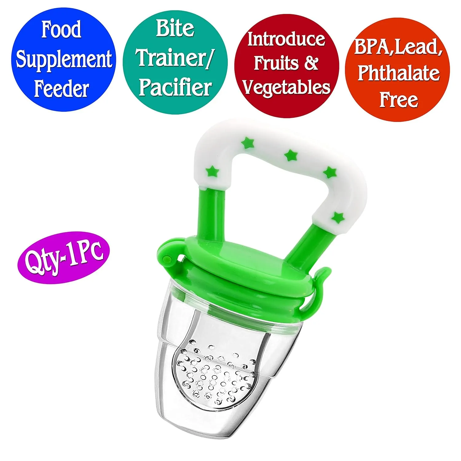 THE LITTLE LOOKERS Fruit/Food Feeder/Pacifier/Nibbler with Silicon Mesh in Box Packing