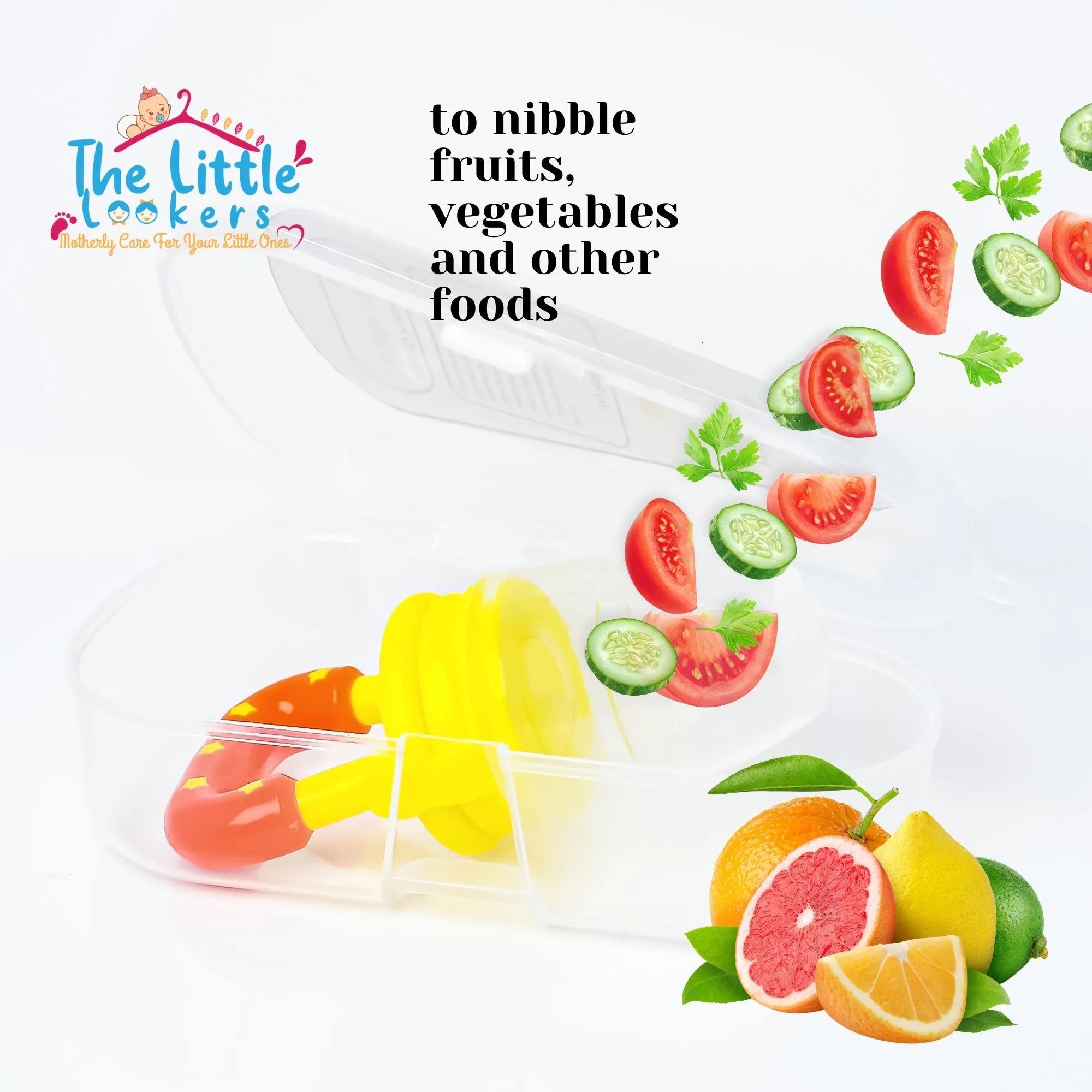 THE LITTLE LOOKERS Fruit/Food Feeder/Pacifier/Nibbler with Silicon Mesh in Box Packing