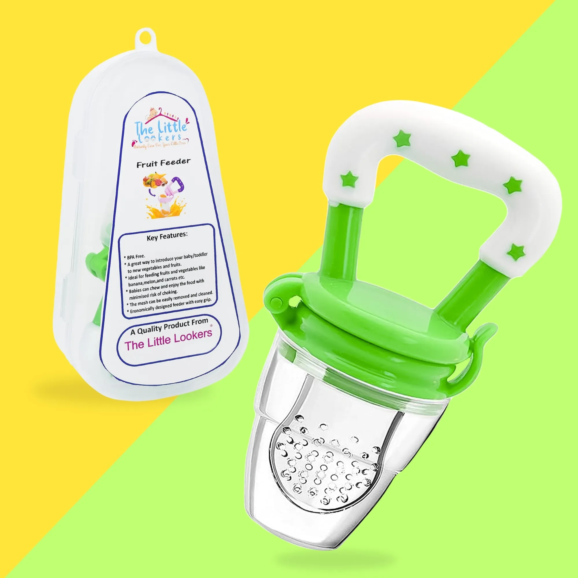 THE LITTLE LOOKERS Fruit/Food Feeder/Pacifier/Nibbler with Silicon Mesh in Box Packing