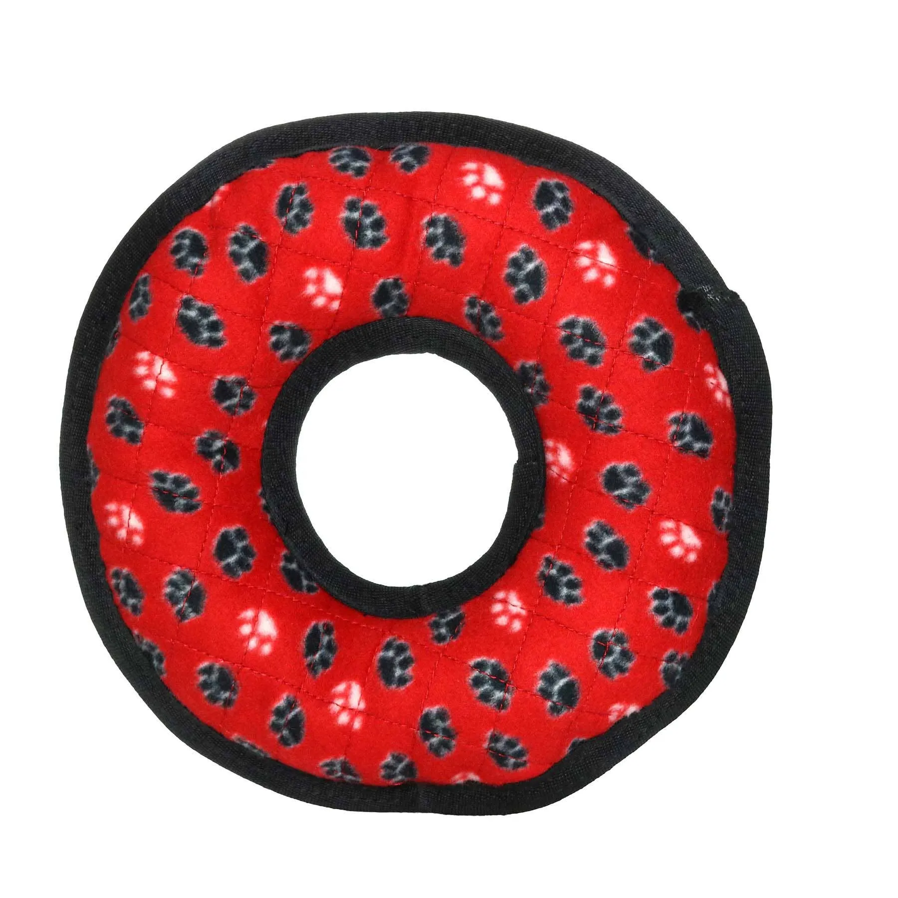 Tuffy Dog Toys - VIP Products - Tuffy Ultimate Ring - Red Paw, Durable, Squeaky Dog Toy