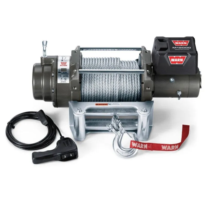 WARN M12 12V Heavy Duty Recovery Electric Winch | 12000lb | 17801