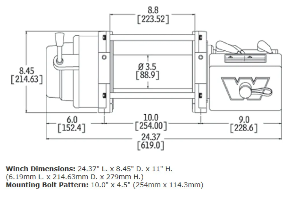 WARN M12 12V Heavy Duty Recovery Electric Winch | 12000lb | 17801