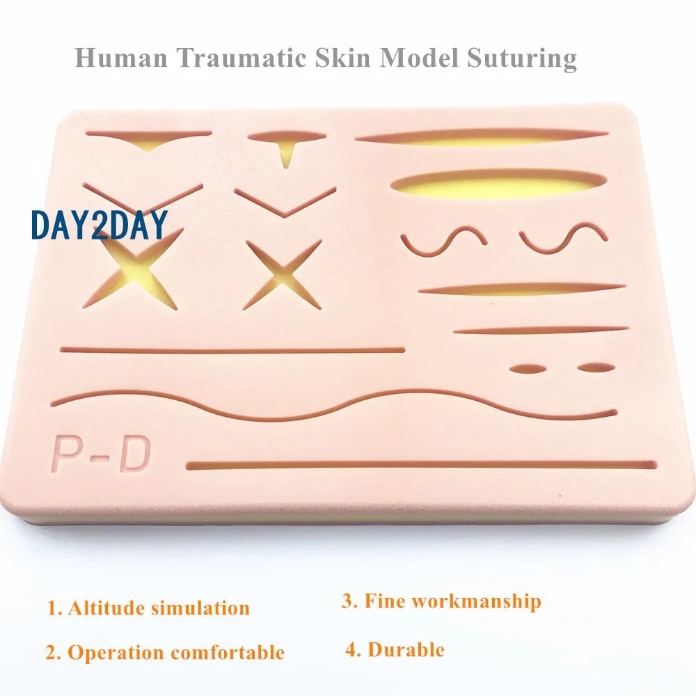 Wound silicone suture pad Human Traumatic Skin Model Suturing Training Pad for Doctor Nurse Student Practice model