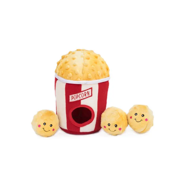 Zippy Burrow Dog Toy - Popcorn Bucket