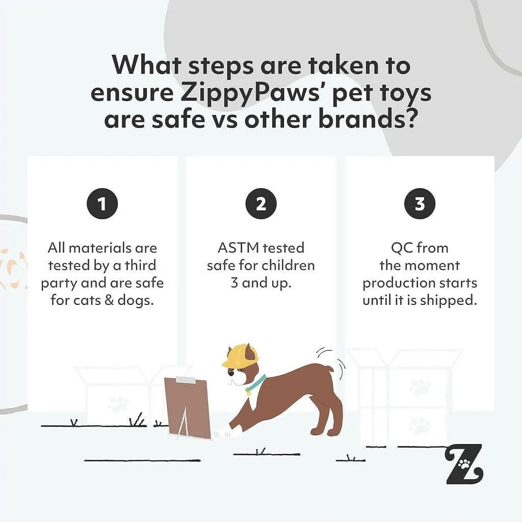 Zippy Paws Burrow Pizza Box Interactive Toy for Dogs (Medium)