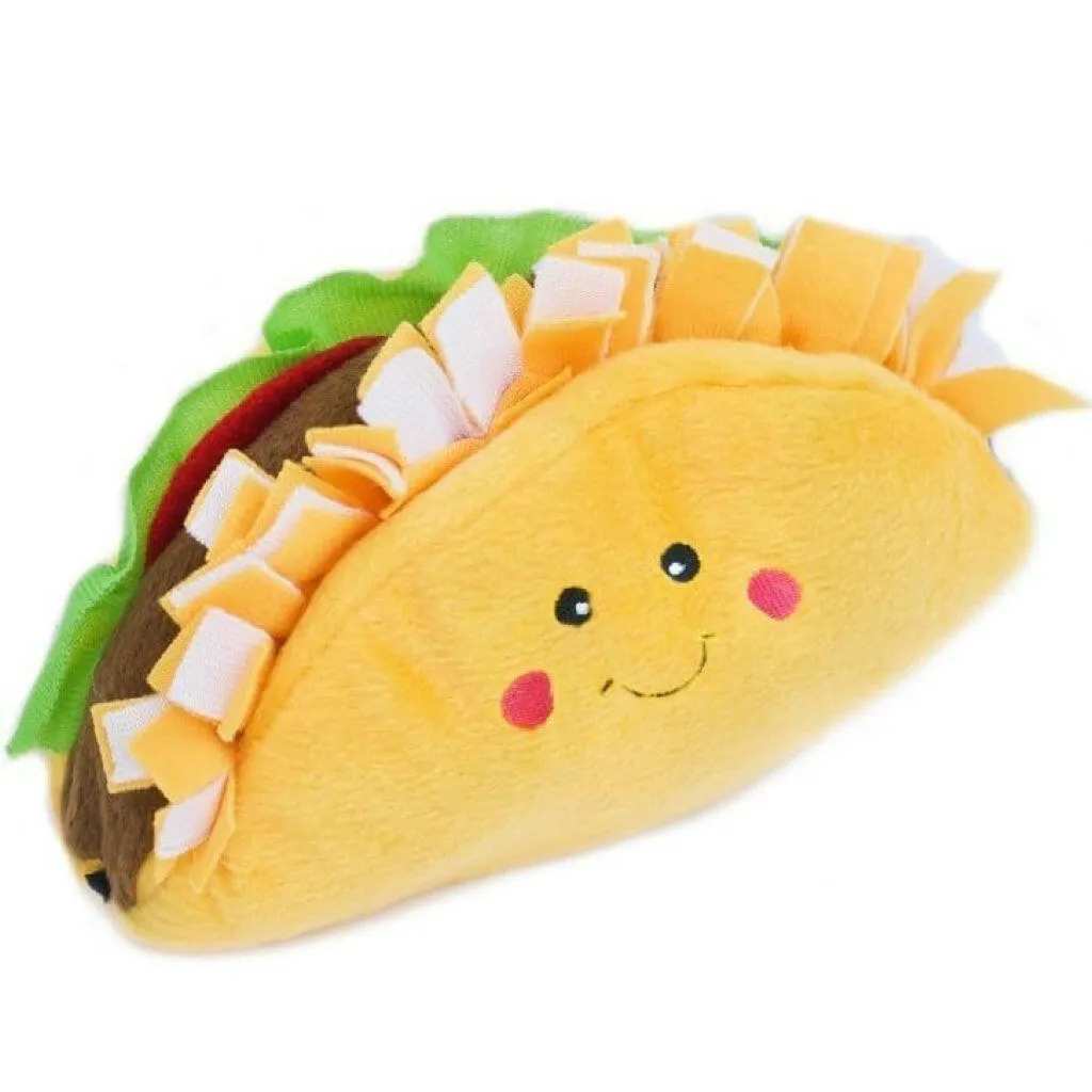 Zippy Paws NomNomz Taco Plush Squeaky Toy for Dogs