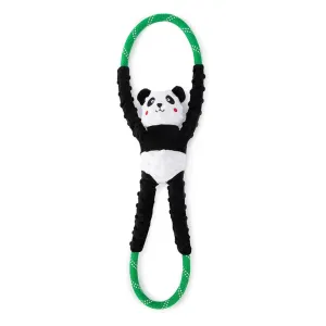 Zippy Paws RopeTugz Panda Squeaky Chew Toy for Dogs (Large)